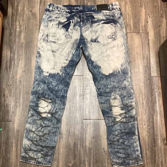 Moto Stone Washed Mens Jeans - Picture 5 of 9